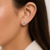 Earrings in Silver 925 with Zircon 0.5cm