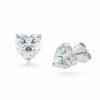 Earrings in Silver 925 with Zircon 1cm
