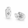 Earrings in Silver 925 with Zircon 1.5cm