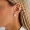 Earrings in Silver 925 with Zircon 1.5cm