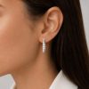 Earrings in Silver 925 with Zircon 3cm