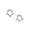 Серебряные серьги Ulysses из серебра 925 пробы с цирконом 1cm
