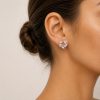 Серебряные серьги Ulysses из серебра 925 пробы с цирконом 1cm