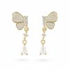 Εarrings in Gold-Plated 925 Sterling Silver with Zircon 2.5 cm Εarrings in Gold-Plated 925 Sterling Silver with Zircon 2.5 cm