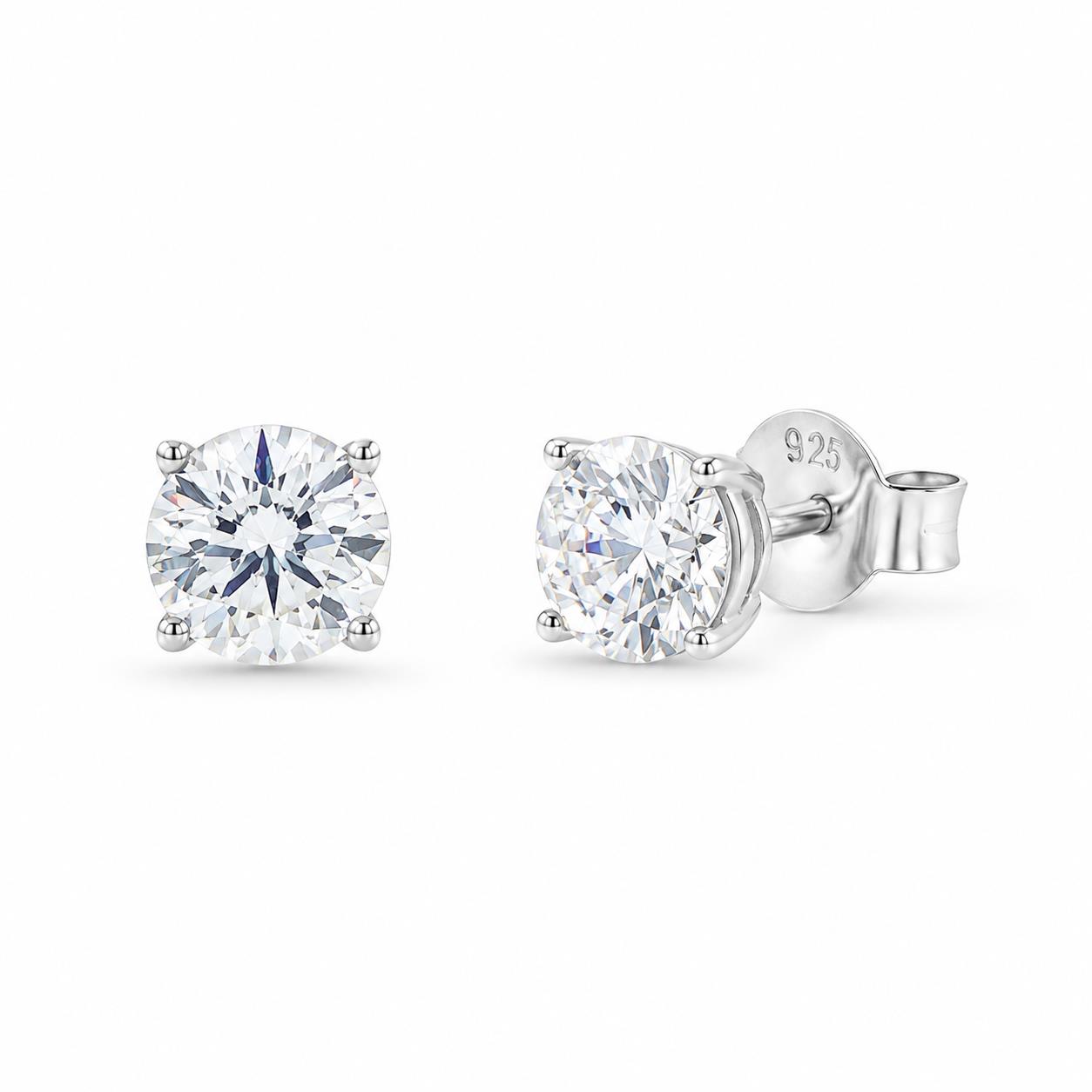 Earrings in Silver 925 with Zircon 0.5cm Earrings in Silver 925 with Zircon 0.5cm