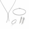 Set (Necklace, Bracelet, Ring, Earrings) in Silver 925 with Zircon