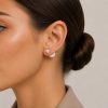 серьги из серебра 925 пробы с жемчугом и цирконом 14mm серьги из серебра 925 пробы с жемчугом и цирконом 14mm