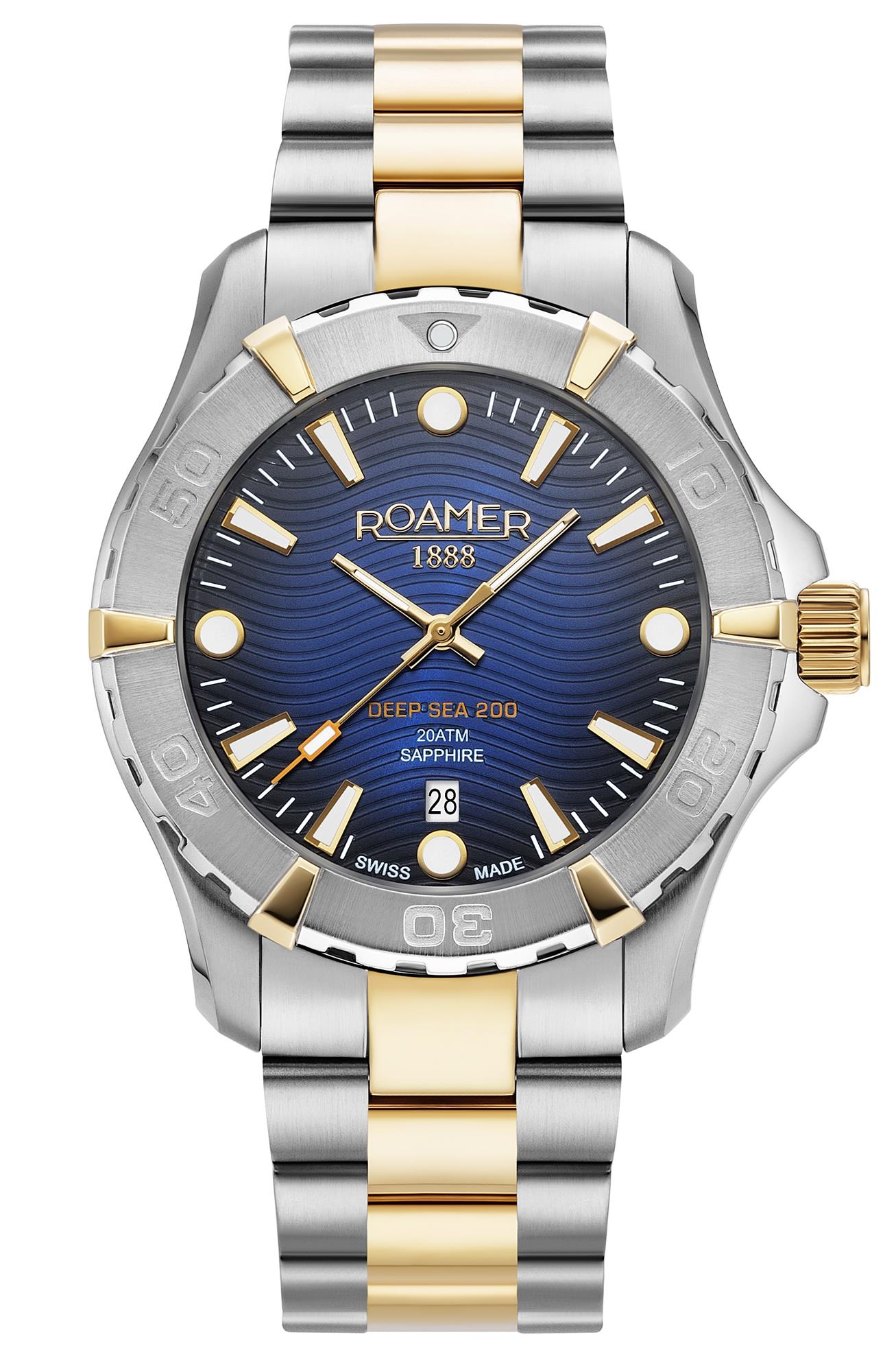 Roamer Deep Sea Analog Watch with Date Display in Stainless Steel 43mm