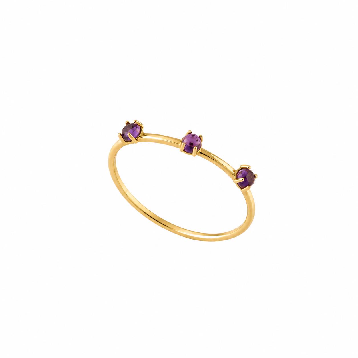 Ulysses Ring in 14K Yellow Gold with Amethyst