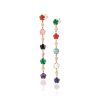 Серьги Figlia dei Fiori из 18-каратного розового золота с цветными камнями