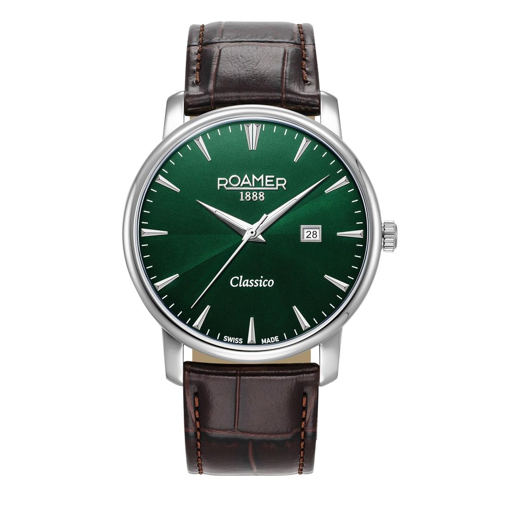 Roamer Classico Gents Analog Watch with Date Display and Leather Strap 40mm