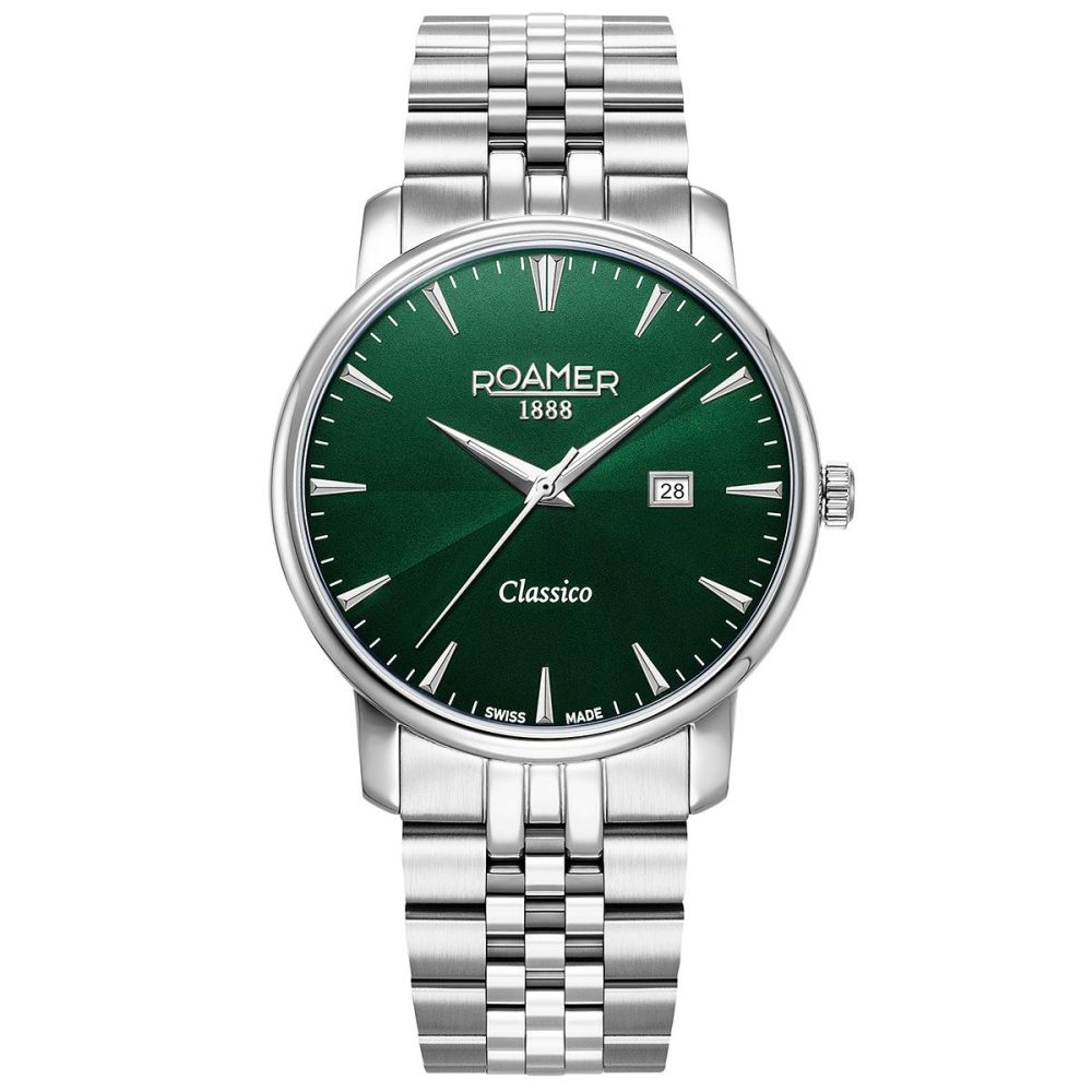 Roamer Classico Gents Analog Watch with Date Display and Stainless Steel Bracelet 40mm