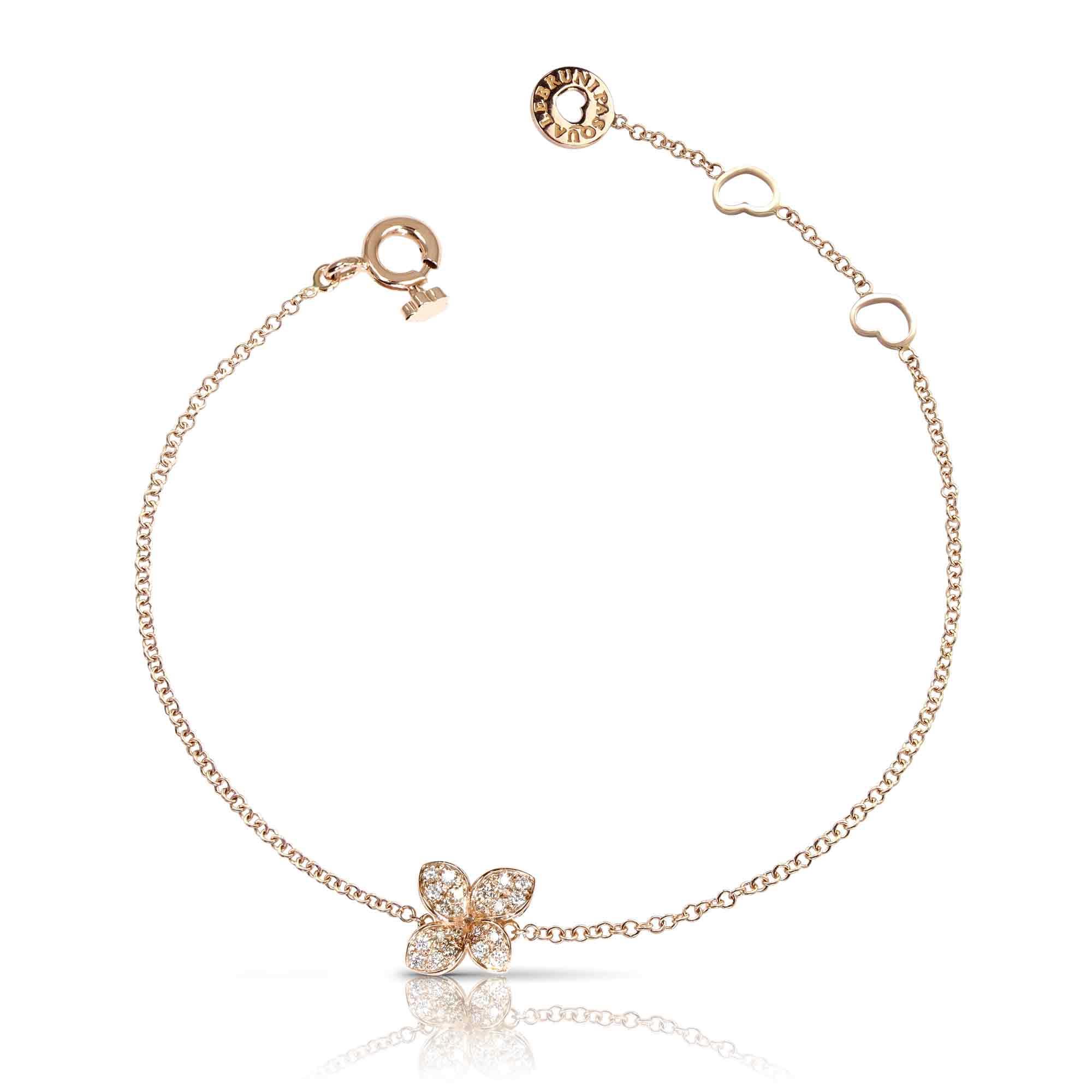 Petit Garden Bracelet in 18K Rose Gold with White and Champagne Diamonds. Petit Garden Bracelet in 18K Rose Gold with White and Champagne Diamonds.
