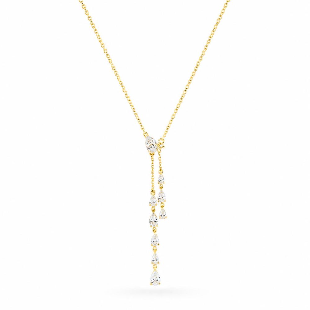 Necklace in Gold-Plated Silver 925 with Zircon 45cm
