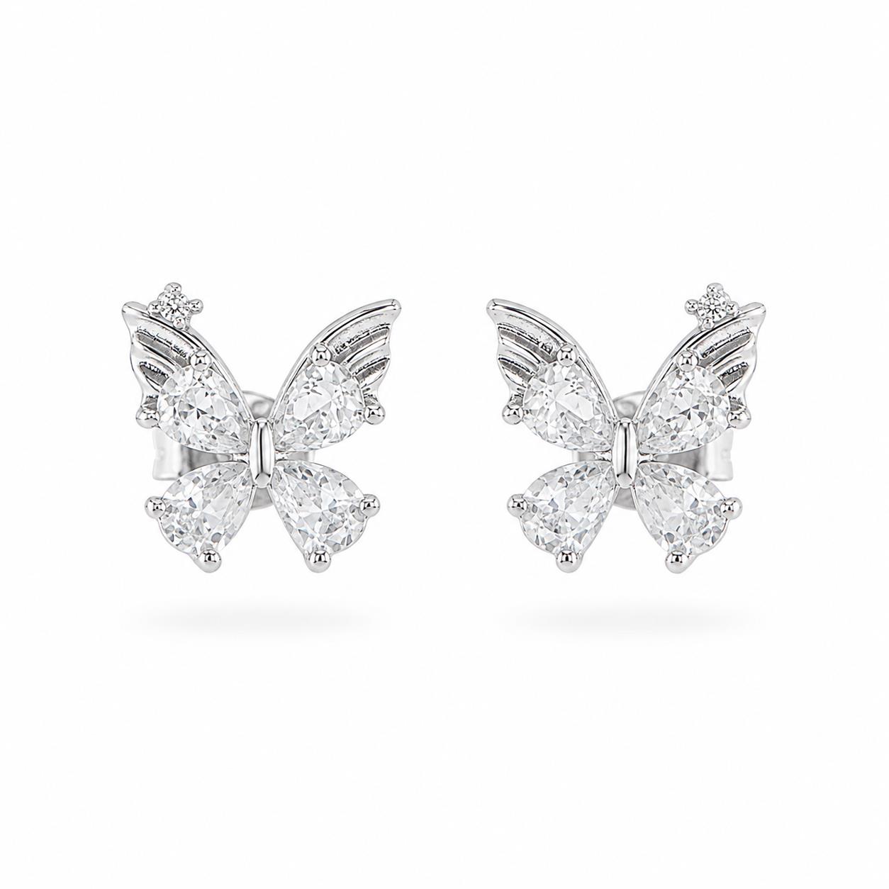 Серебряные серьги Ulysses из серебра 925 пробы с цирконом 1cm Серебряные серьги Ulysses из серебра 925 пробы с цирконом 1cm