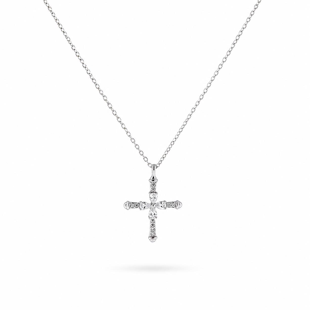 Cross in Silver 925 with Zircon 45cm Cross in Silver 925 with Zircon 45cm
