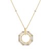 Luna Necklace in 18K Yellow Gold with Diamonds and White Mother of Pearl Luna Necklace in 18K Yellow Gold with Diamonds and White Mother of Pearl