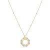 Luna Necklace in 18K Yellow Gold with Diamonds and White Mother of Pearl Luna Necklace in 18K Yellow Gold with Diamonds and White Mother of Pearl