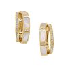 Luna Earrings in 18K Yellow Gold with Diamonds and White Mother of Pearl Luna Earrings in 18K Yellow Gold with Diamonds and White Mother of Pearl