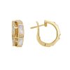 Luna Earrings in 18K Yellow Gold with Diamonds and White Mother of Pearl Luna Earrings in 18K Yellow Gold with Diamonds and White Mother of Pearl