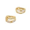 Luna Earrings in 18K Yellow Gold with Diamonds and White Mother of Pearl Luna Earrings in 18K Yellow Gold with Diamonds and White Mother of Pearl