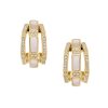 Luna Earrings in 18K Yellow Gold with Diamonds and White Mother of Pearl