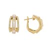 Luna Earrings in 18K Yellow Gold with Diamonds and White Mother of Pearl