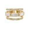 Luna Ring in 18K Yellow Gold with Diamonds and White Mother of Pearl