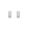 Lumiere Fluted Earrings in 18K White Gold with Diamonds Lumiere Fluted Earrings in 18K White Gold with Diamonds