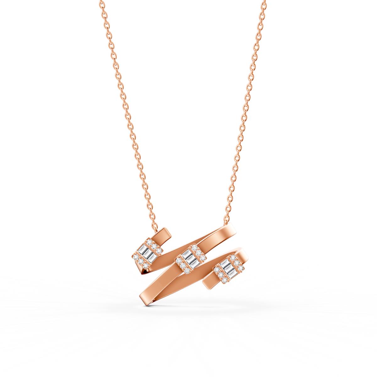 Espira Necklace in 18K Rose Gold with Diamonds Espira Necklace in 18K Rose Gold with Diamonds