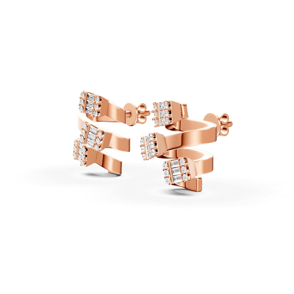 Espira Earrings in 18K Rose Gold with Diamonds Espira Earrings in 18K Rose Gold with Diamonds