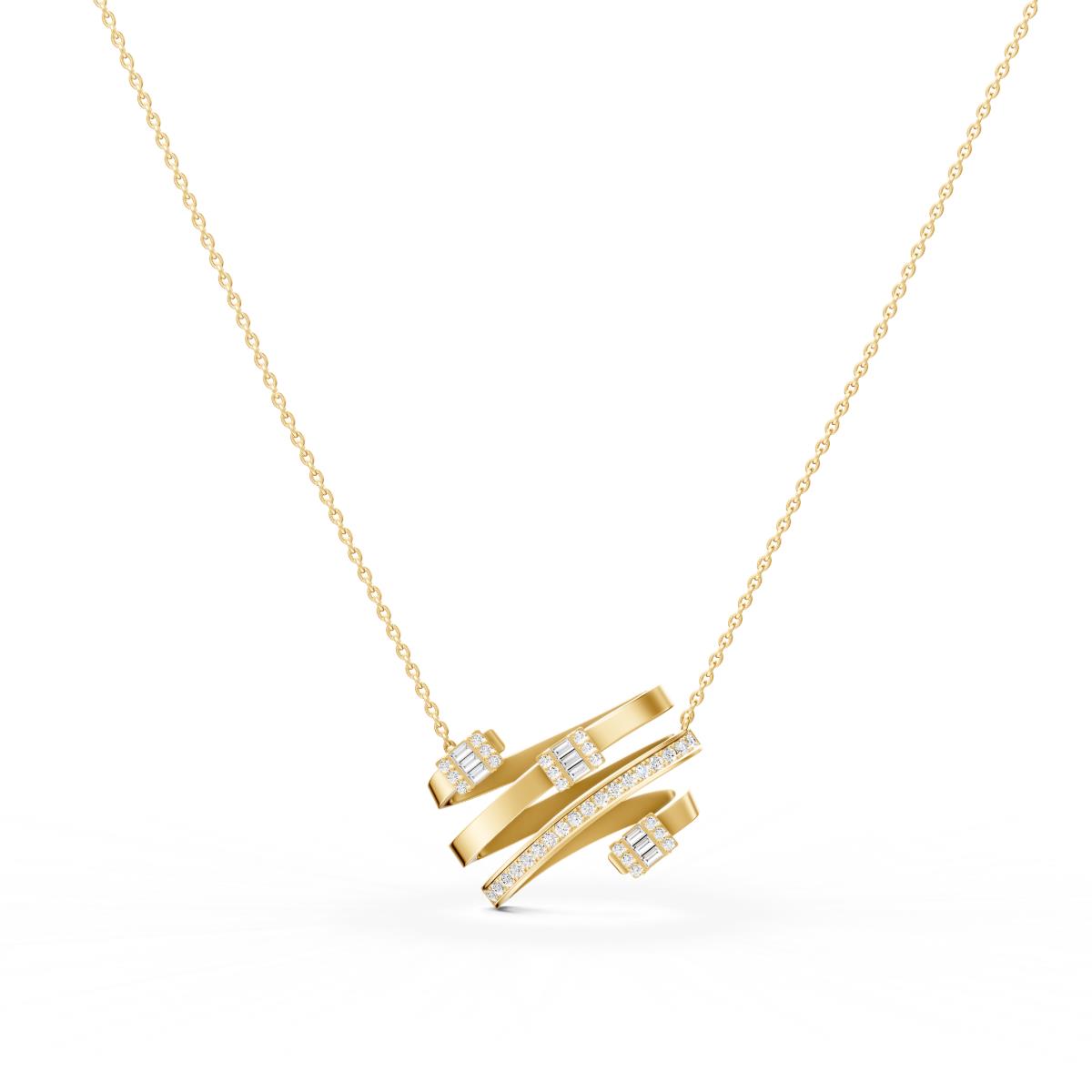 Espira Necklace in 18K Yellow Gold with Diamonds Espira Necklace in 18K Yellow Gold with Diamonds
