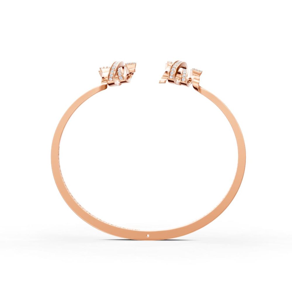 Espira Bracelet in 18K Rose Gold with Diamonds