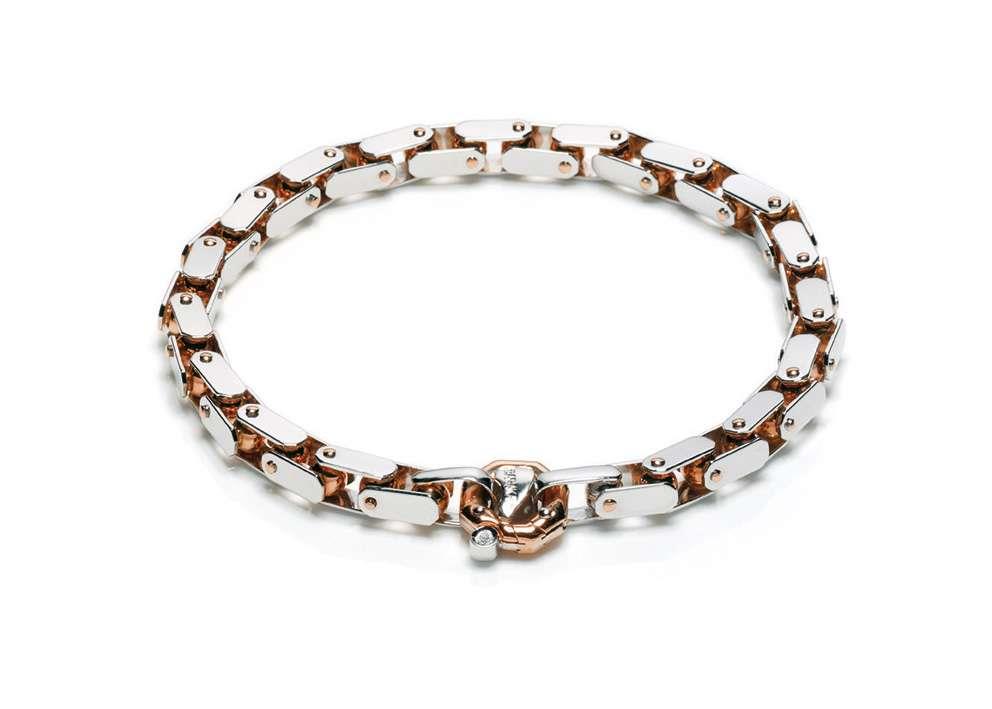 Kardano Bracelet in 18k Rose and White Gold with Diamonds