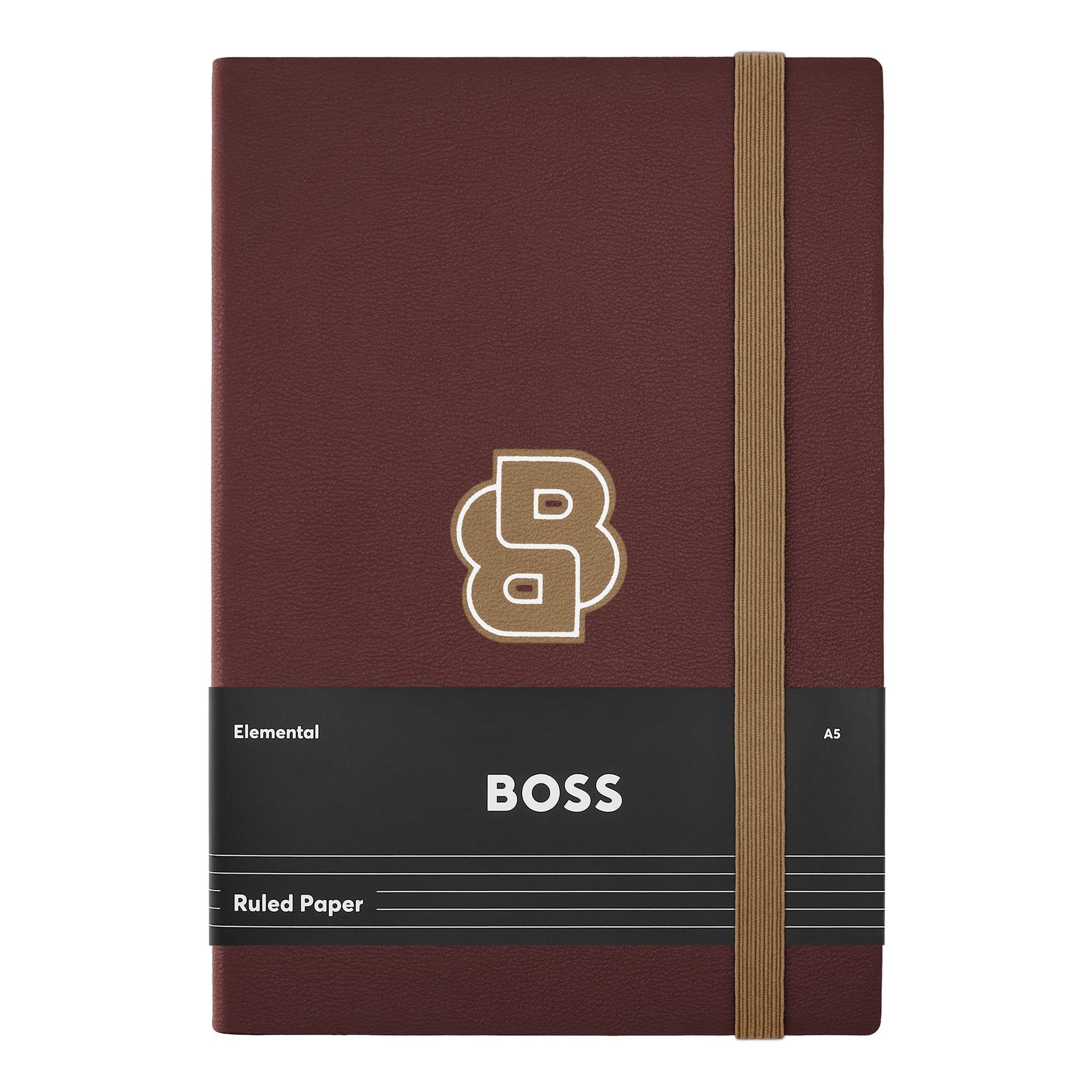 Блокнот BOSS A5 Varsity Бордовый, линованный