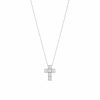 Cross in Rhodium-Plated 925 Sterling Silver and White Zircons Cross in Rhodium-Plated 925 Sterling Silver and White Zircons