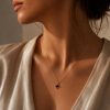Cross in 925 Sterling Silver with 14K Gold Plating and Black Enamel