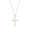Cross in Sterling Silver 925 with 14K Gold Plating and White Enamel