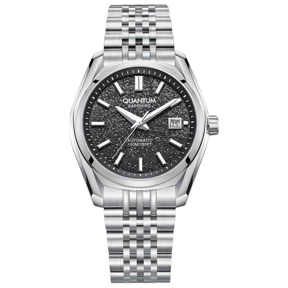 Quantum Q-Master Automatic Analog Watch with Date Display in Stainless Steel with Stainless Steel Bracelet 41 mm