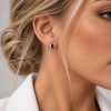 Ulysses Earrings in 18K Rose Gold with Blue Swarovski and Diamonds Ulysses Earrings in 18K Rose Gold with Blue Swarovski and Diamonds