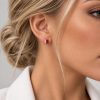 Ulysses Σκουλαρίκια σε 18Κ Ροζ Χρυσό με Κόκκινα Swarovski και Διαμάντια Ulysses Σκουλαρίκια σε 18Κ Ροζ Χρυσό με Κόκκινα Swarovski και Διαμάντια