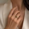Ulysses Ring in 18K Rose Gold with Diamonds and Emerald Ulysses Ring in 18K Rose Gold with Diamonds and Emerald
