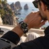 Montecristo Classic 44mm Movement Three Hands Automatic με Αν.Ατσάλι, Τιτ. και Pvd, Καντράν:Μαύρο, Λουράκι:Μαύρη Σιλικόνη