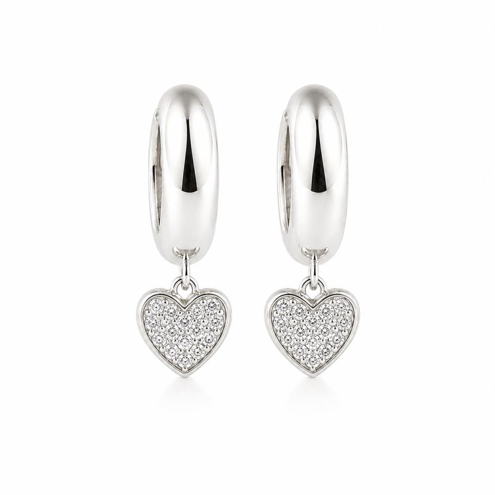 Серьги из серебра 925 с цирконом