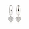 Серьги из серебра 925 с цирконом