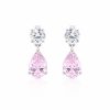 Earrings in Silver 925 with Pink Zircon