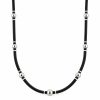 Necklace in Silver 925 with Rubber Necklace in Silver 925 with Rubber