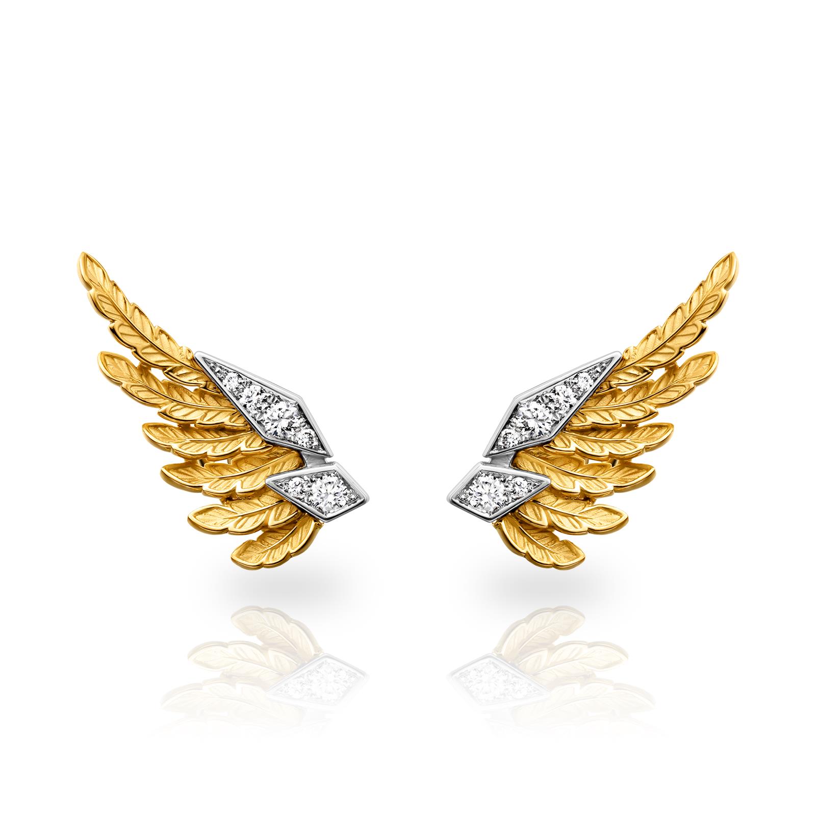 Серьги Libre Mini Из Жёлтого И Белого Золота 18K С Бриллиантами Серьги Libre Mini Из Жёлтого И Белого Золота 18K С Бриллиантами