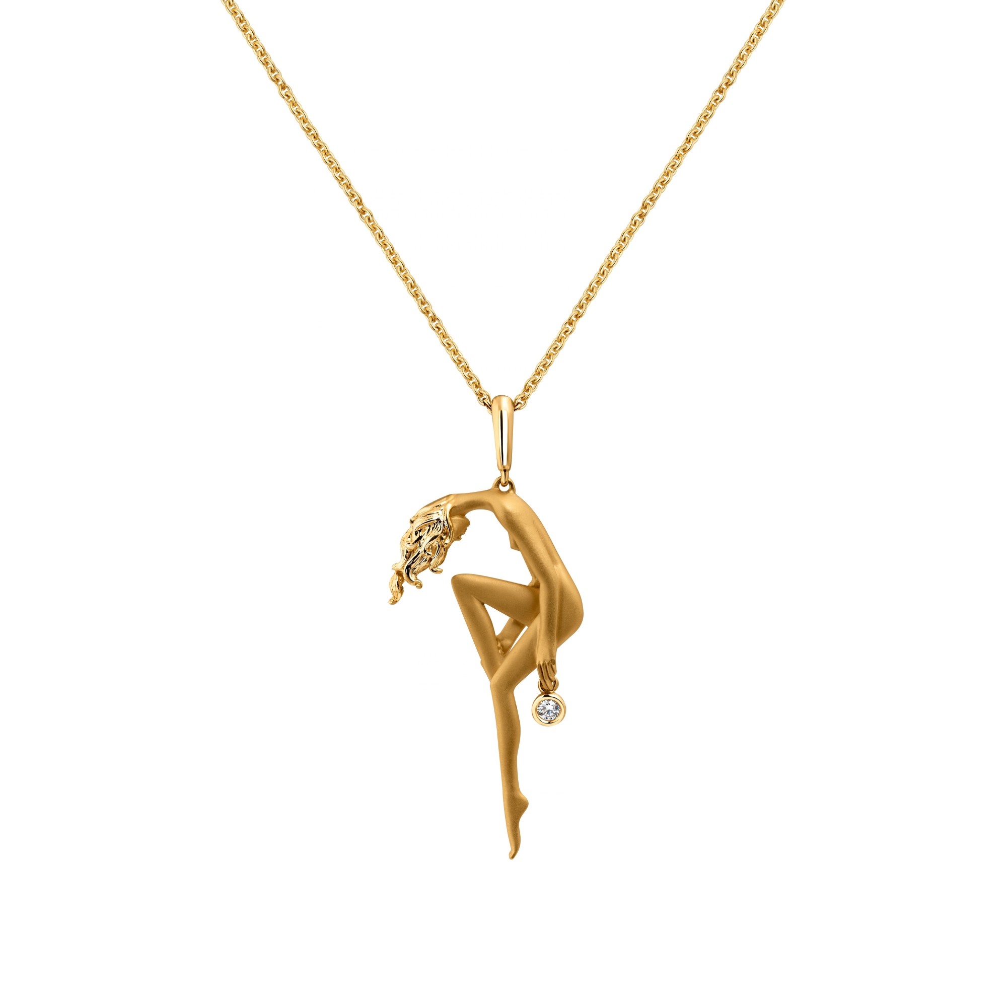 Мини-подвеска Eden Woman из жёлтого золота 18 карат с бриллиантом Мини-подвеска Eden Woman из жёлтого золота 18 карат с бриллиантом