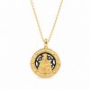 Medal Pendant "Virgin Mary" in Sterling Silver 925 with 14K Gold Plating, Zircons and Chain in Gold-Plated Sterling Silver 925 Medal Pendant "Virgin Mary" in Sterling Silver 925 with 14K Gold Plating, Zircons and Chain in Gold-Plated Sterling Silver 925